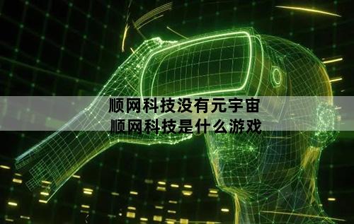 顺网科技没有元宇宙 顺网科技是什么游戏